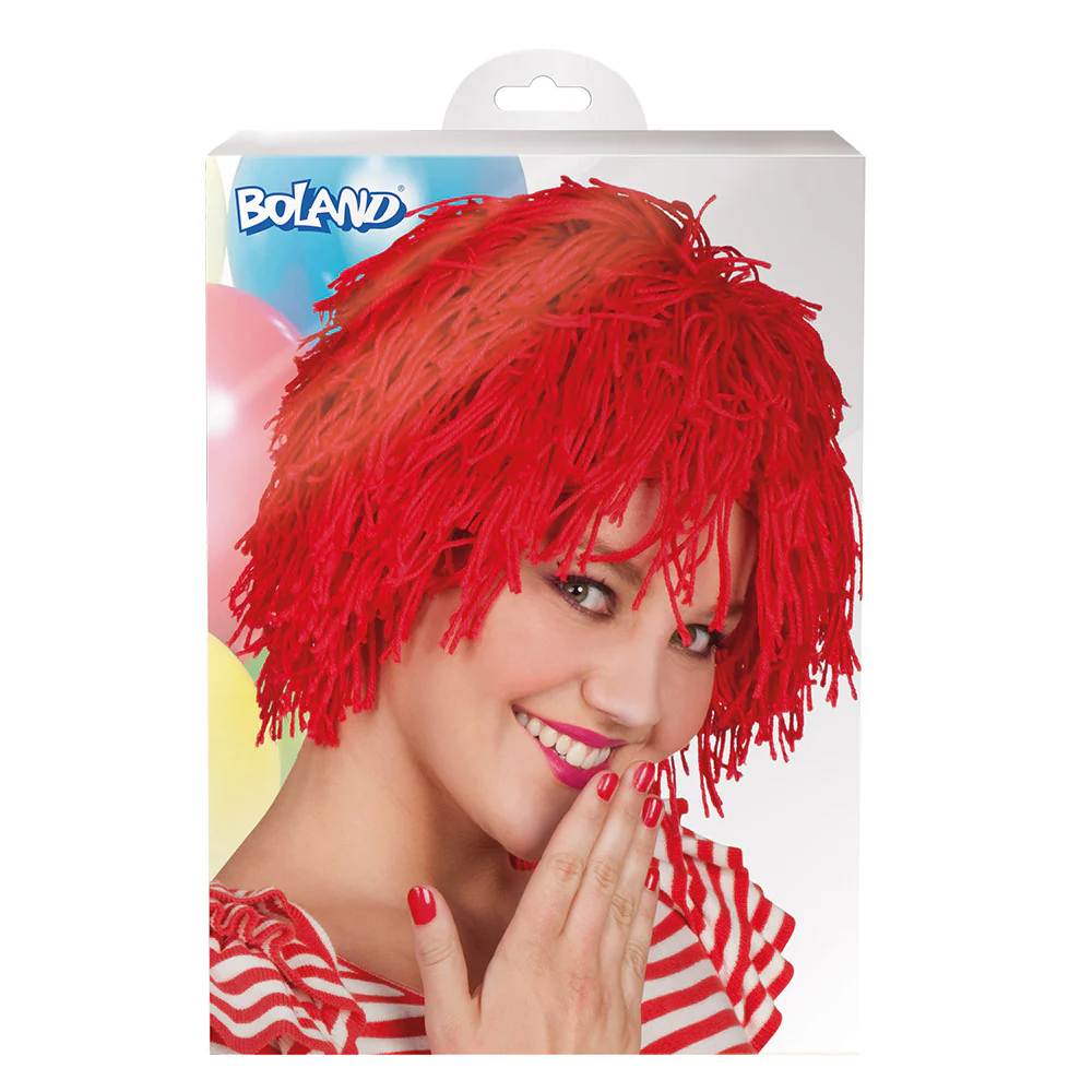 Pruik Clown Fuzzy rood - Image 2