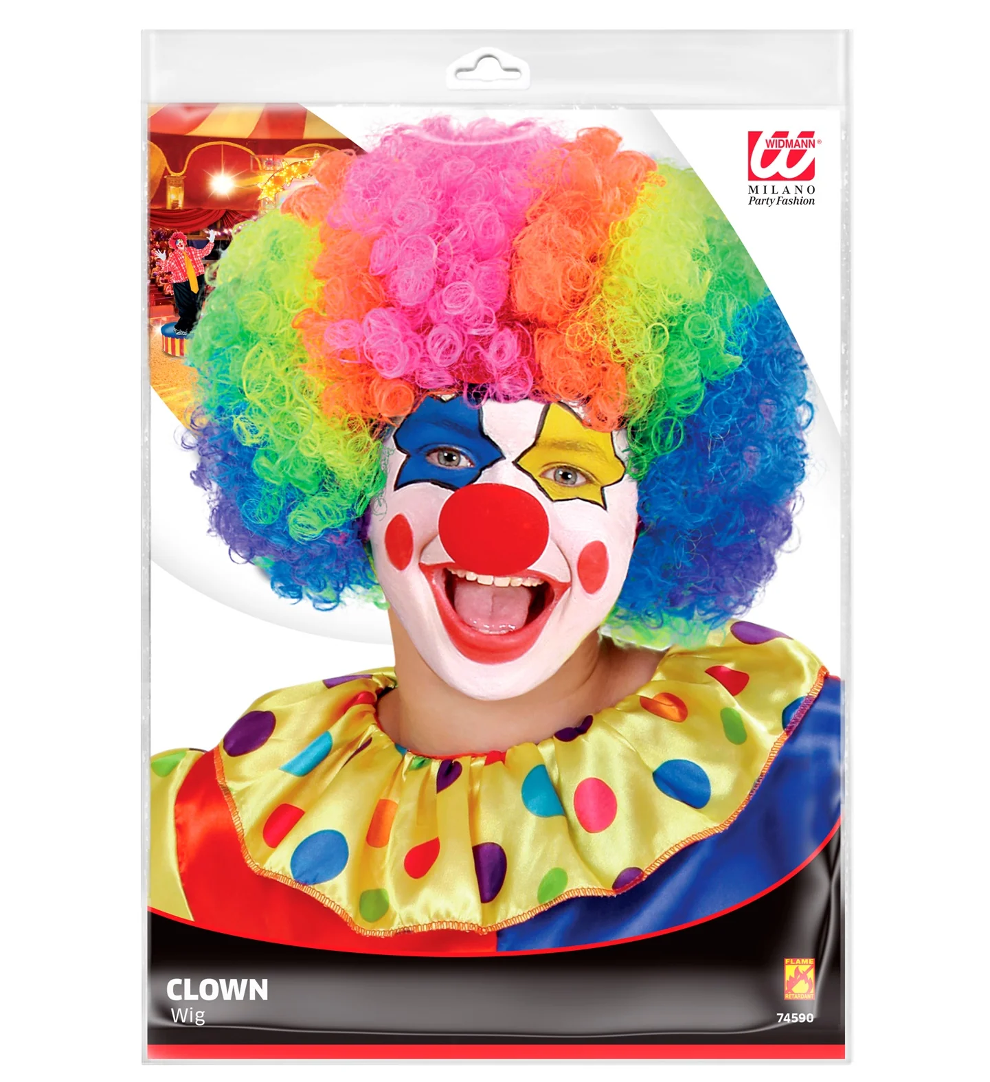 Pruik Clown Multikleuren - Image 3