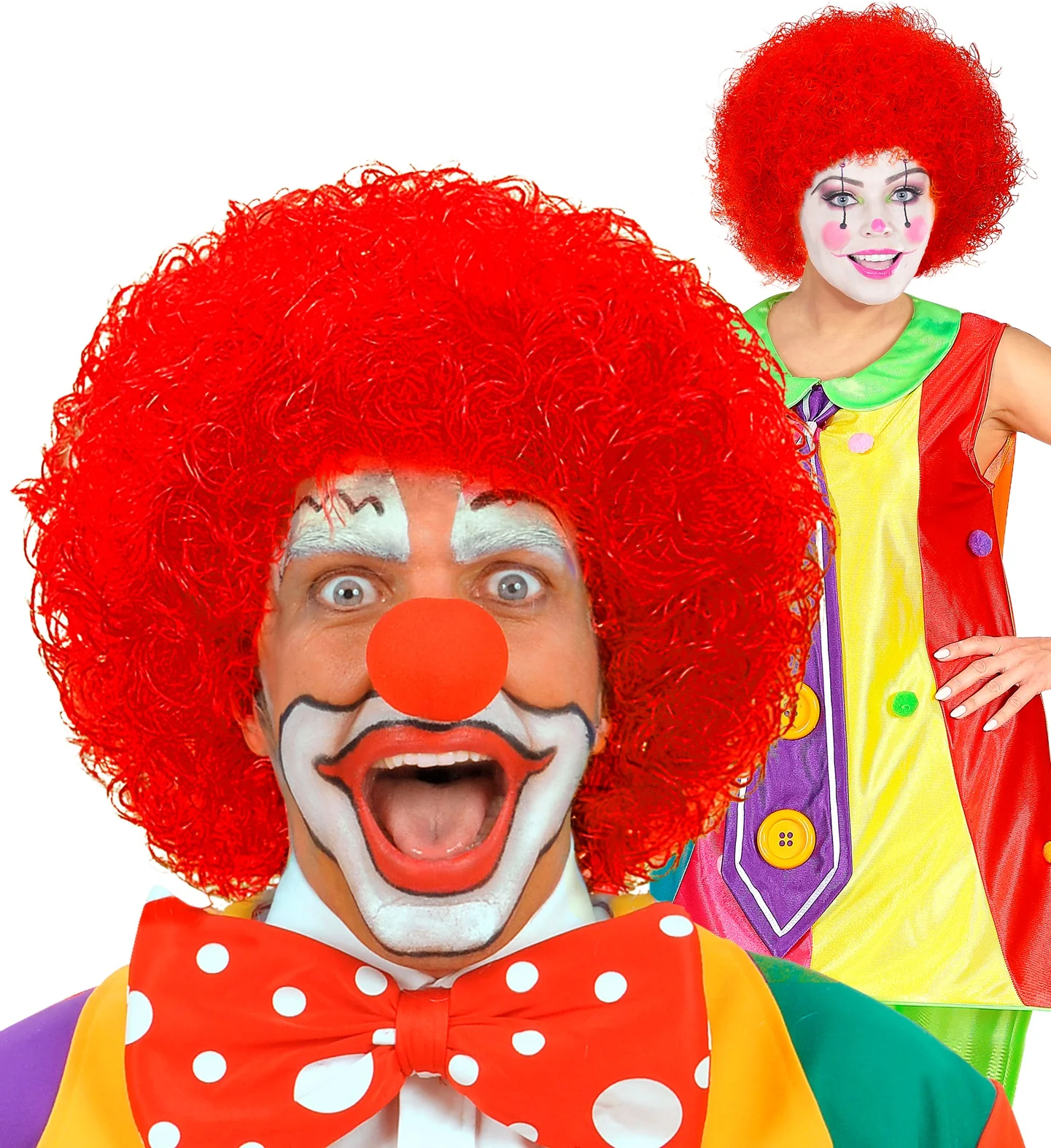 pruik clown rood - Image 3