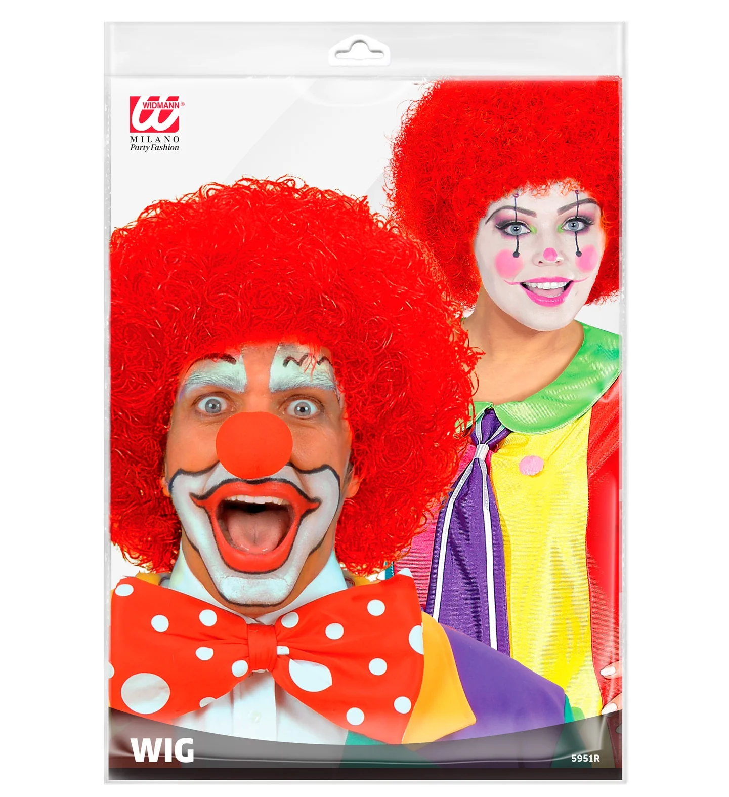 pruik clown rood - Image 4