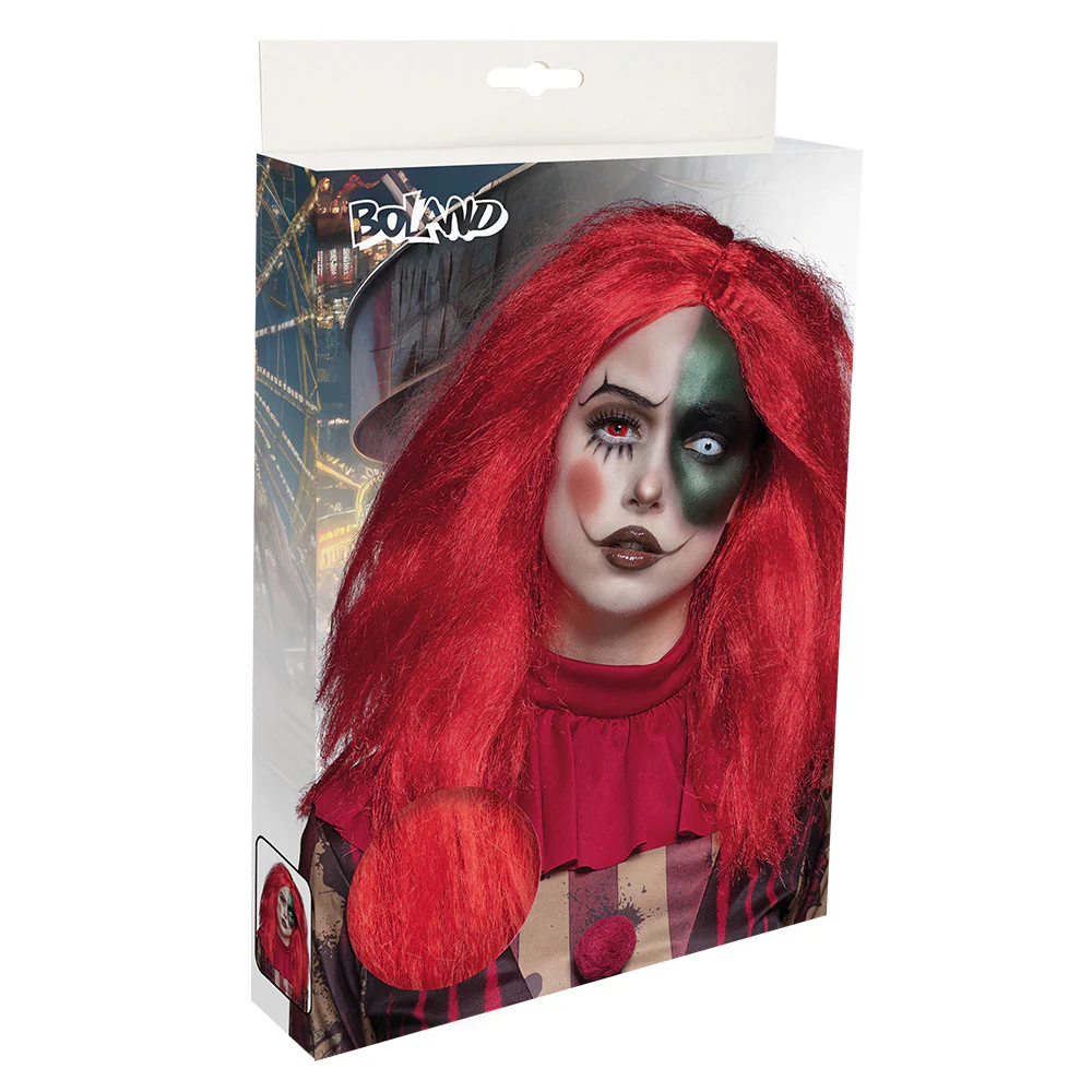 Pruik Clownette rood - Image 5
