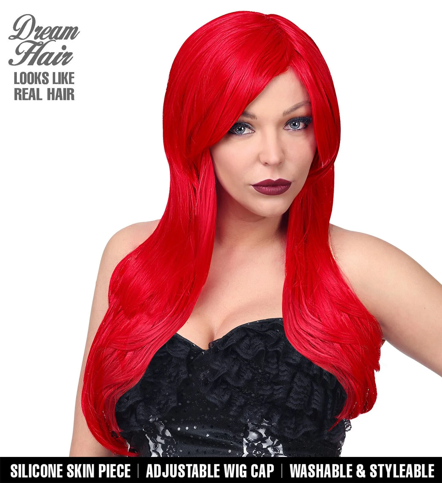 Pruik lang rood haar Cosplay Alicia - Image 2
