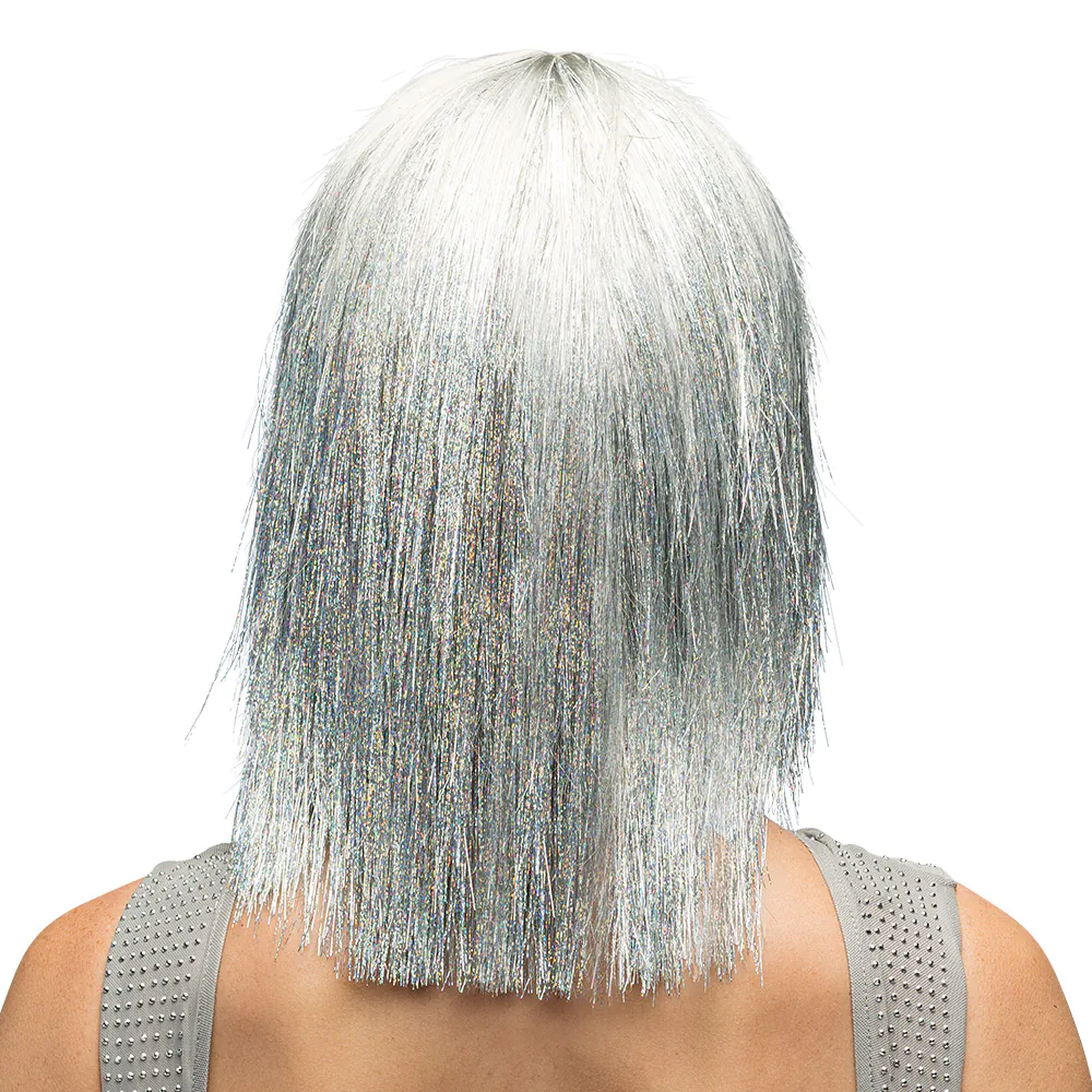 Pruik Crazy zilver - Image 3