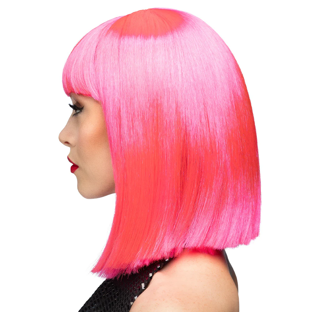 Pruik Dance neon roze - Image 2