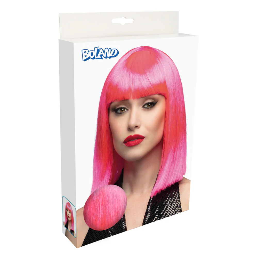 Pruik Dance neon roze - Image 4