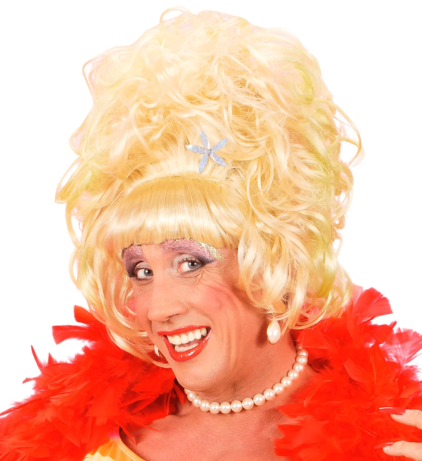 pruik drag queen blond
