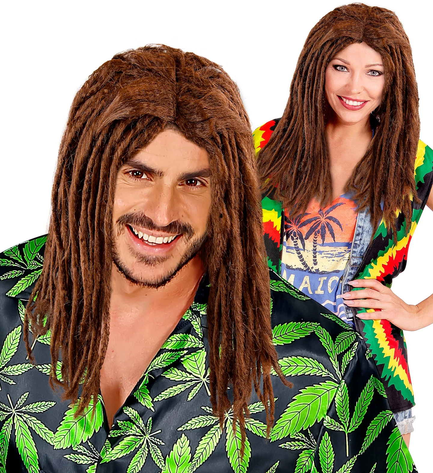 Pruik, Dreadlocks Bruin - Image 5