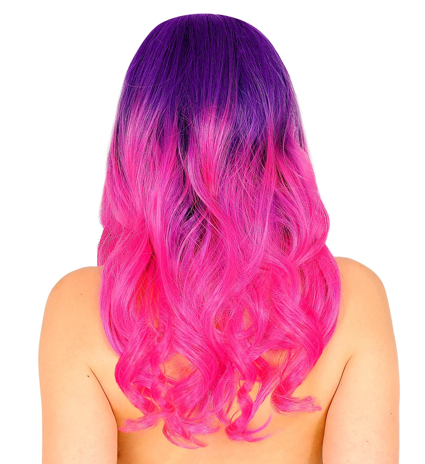 Pruik dip dye paars roze - Image 2