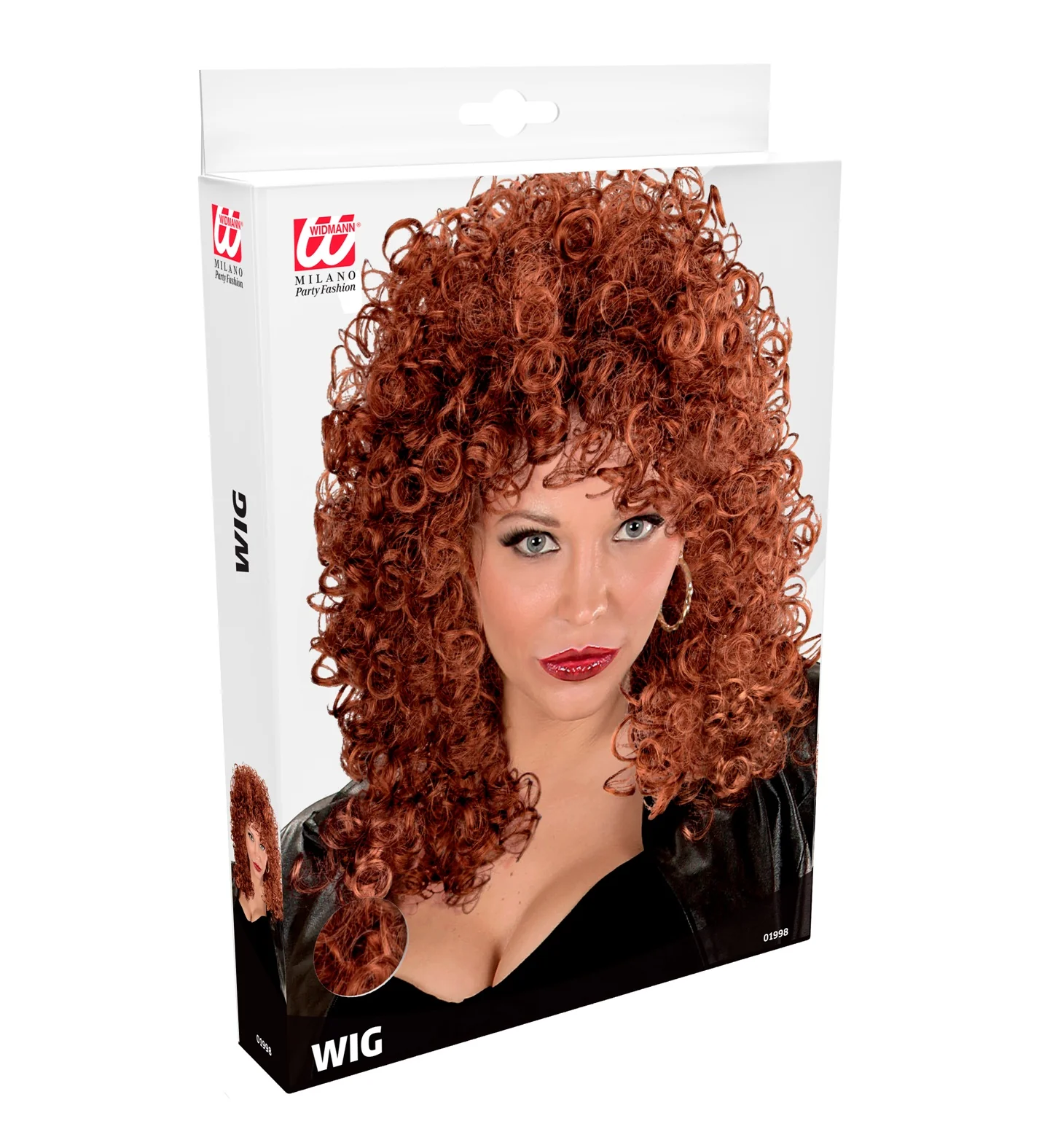 Pruik bond girl donker bruin krullen - Image 2