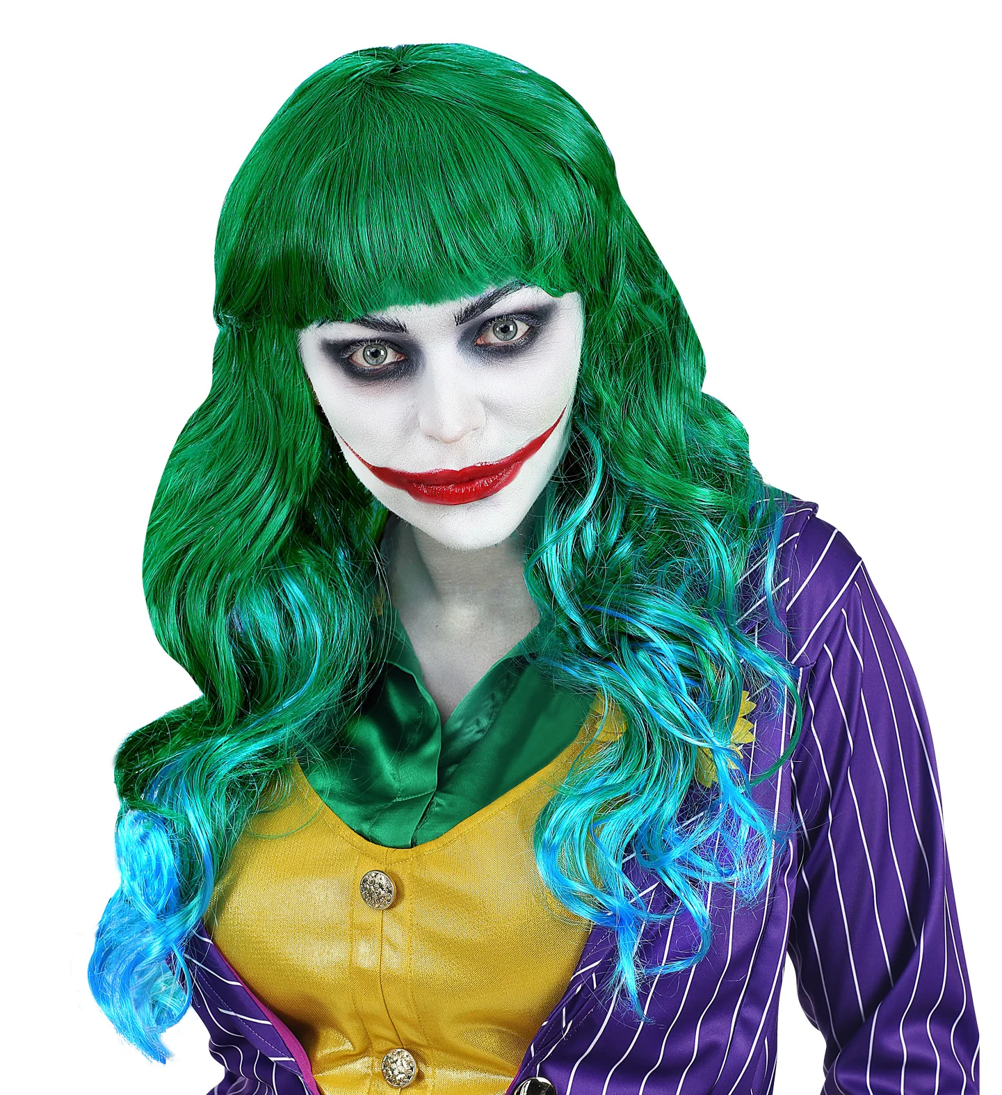 Pruik Evil joker lang haar - Image 2