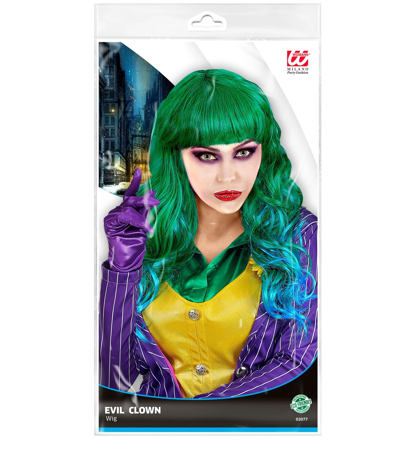Pruik Evil joker lang haar - Image 3