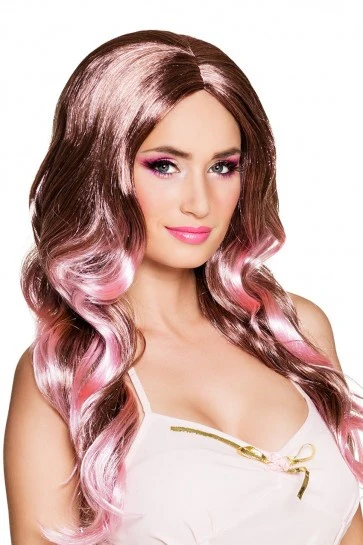 Pruik Fay roze