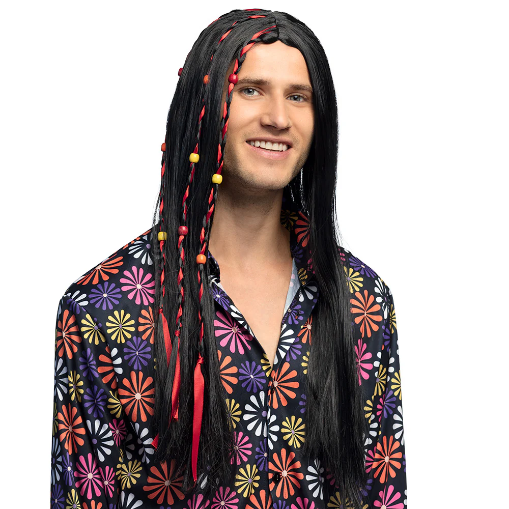 Hippie pruik Flower power Dony