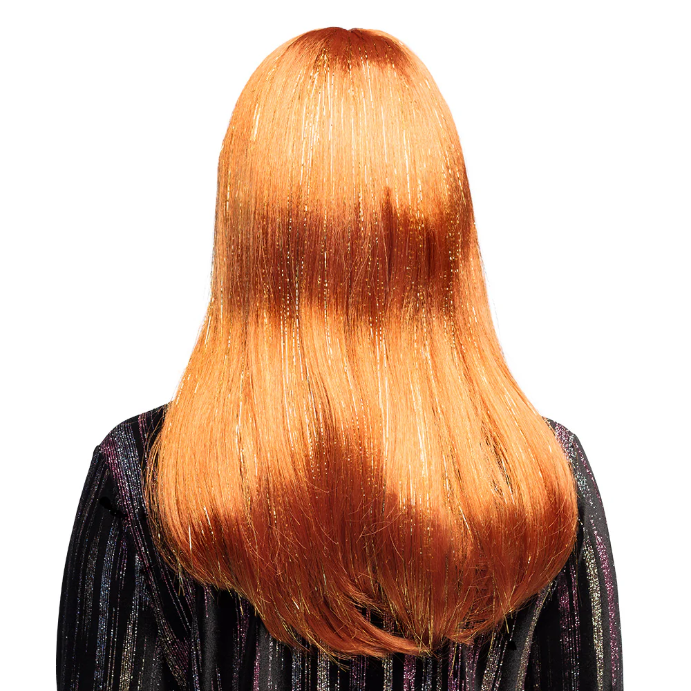 Pruik Grace glitter koper bruin - Image 3
