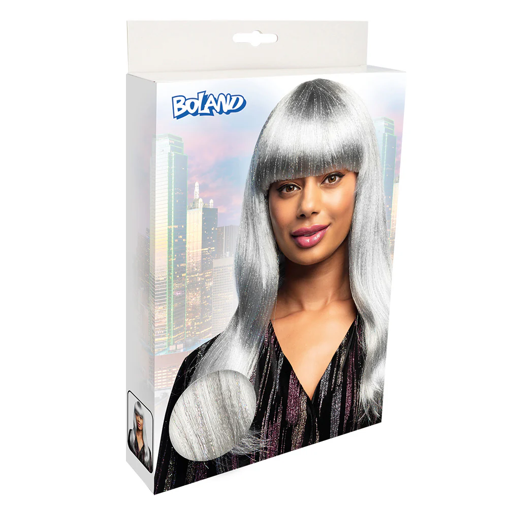 Pruik Grace glitter wit grijs - Image 4