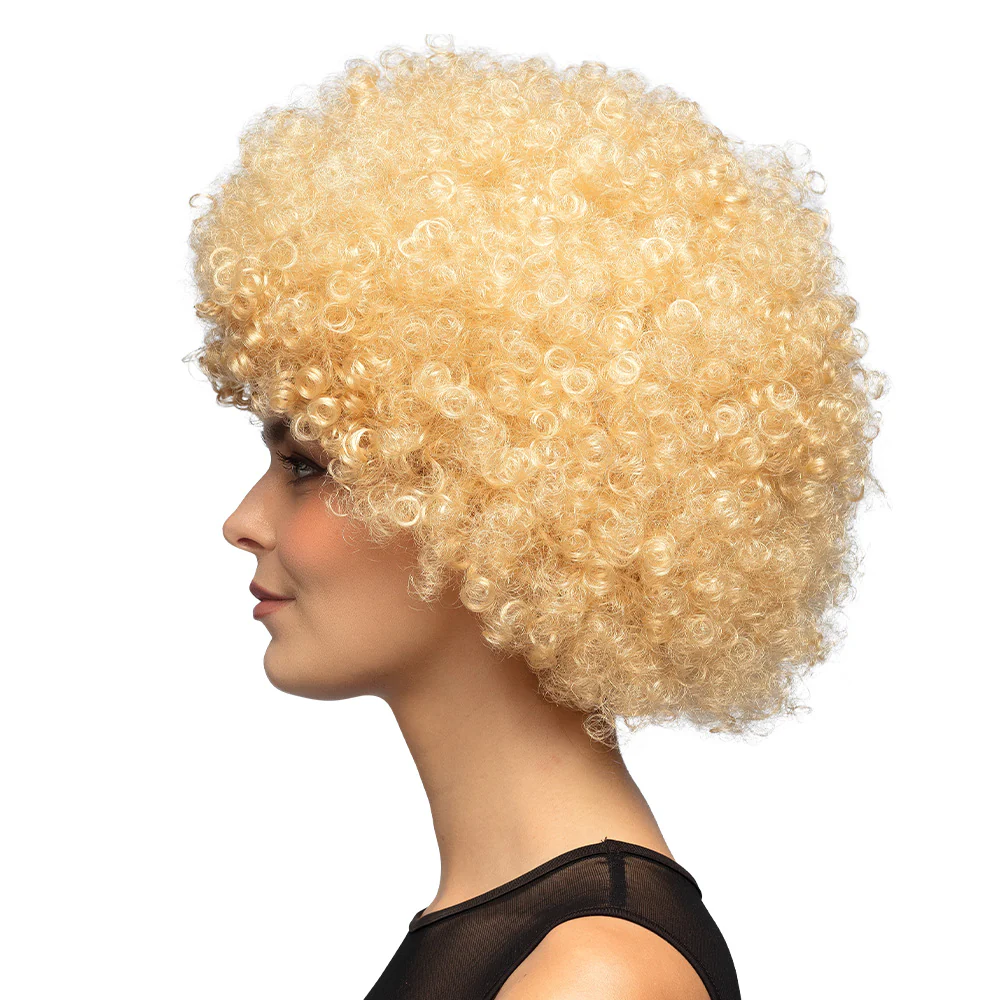 Clown pruik afro krullen Groove blond - Image 3