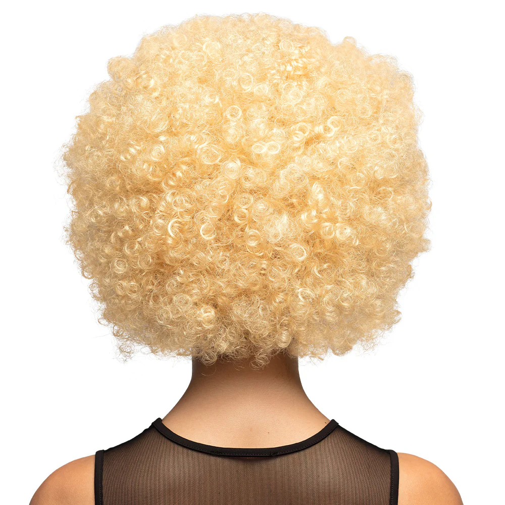 Clown pruik afro krullen Groove blond - Image 4