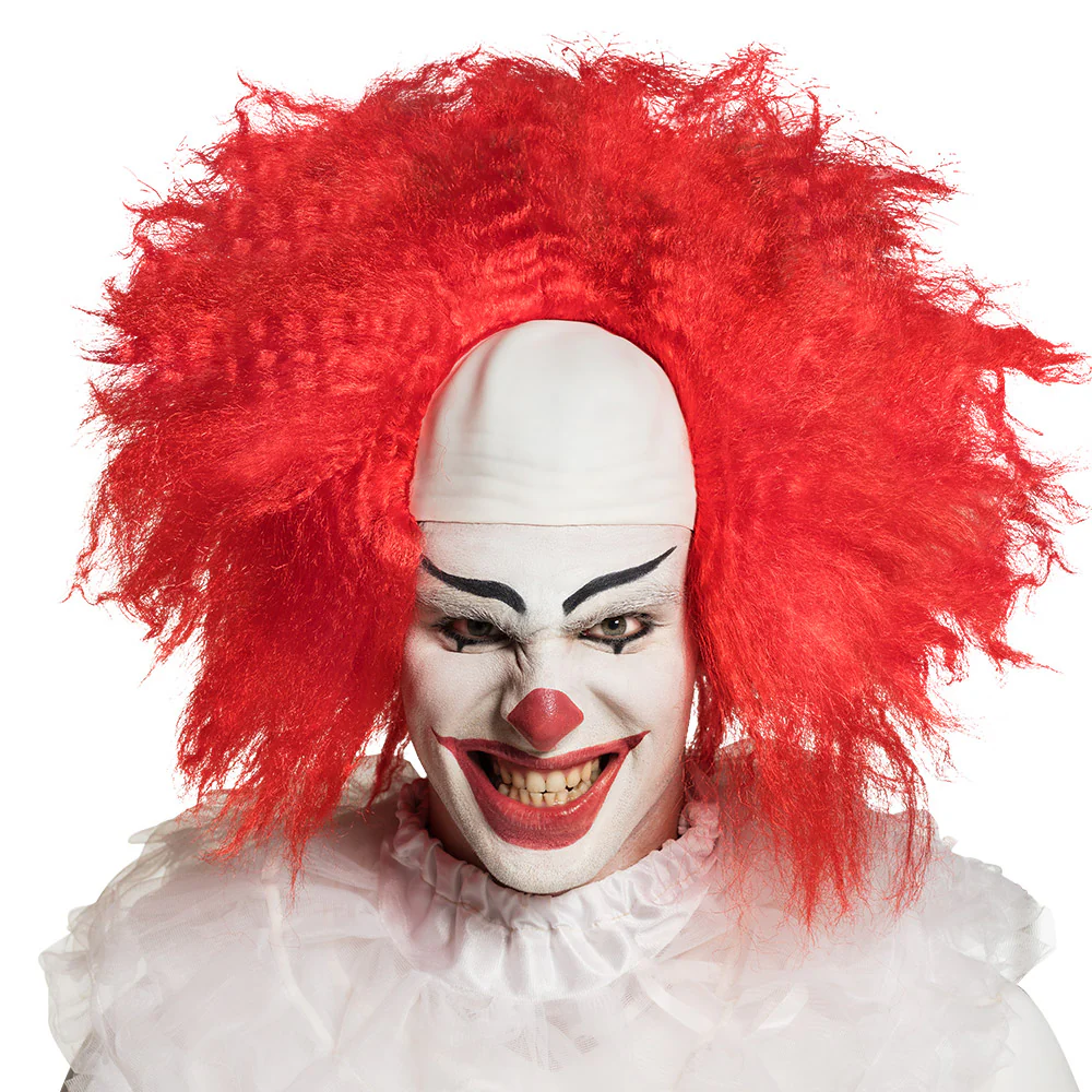 Pruik Horror clown rode haren