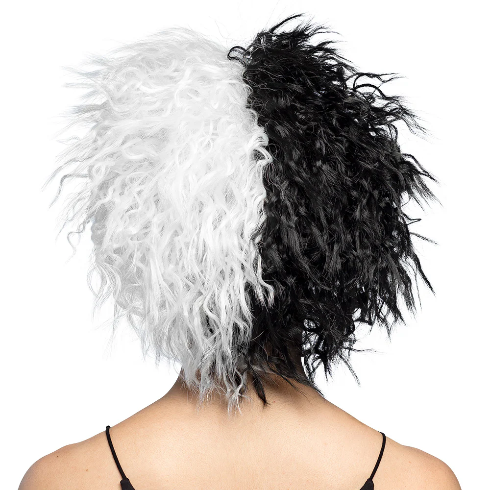 Cruella de Vil pruik Ivy zwart wit - Image 4