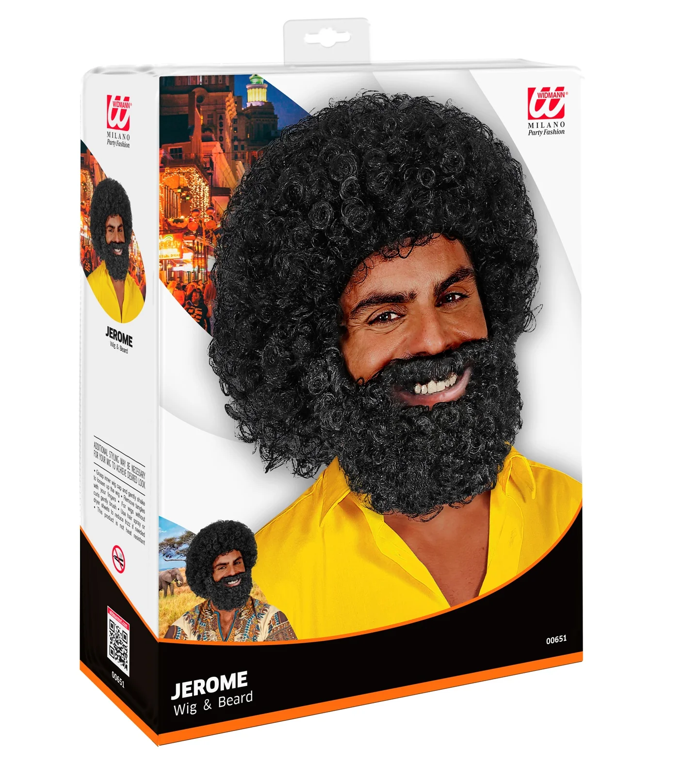 Jerome pruik met baard - Image 4