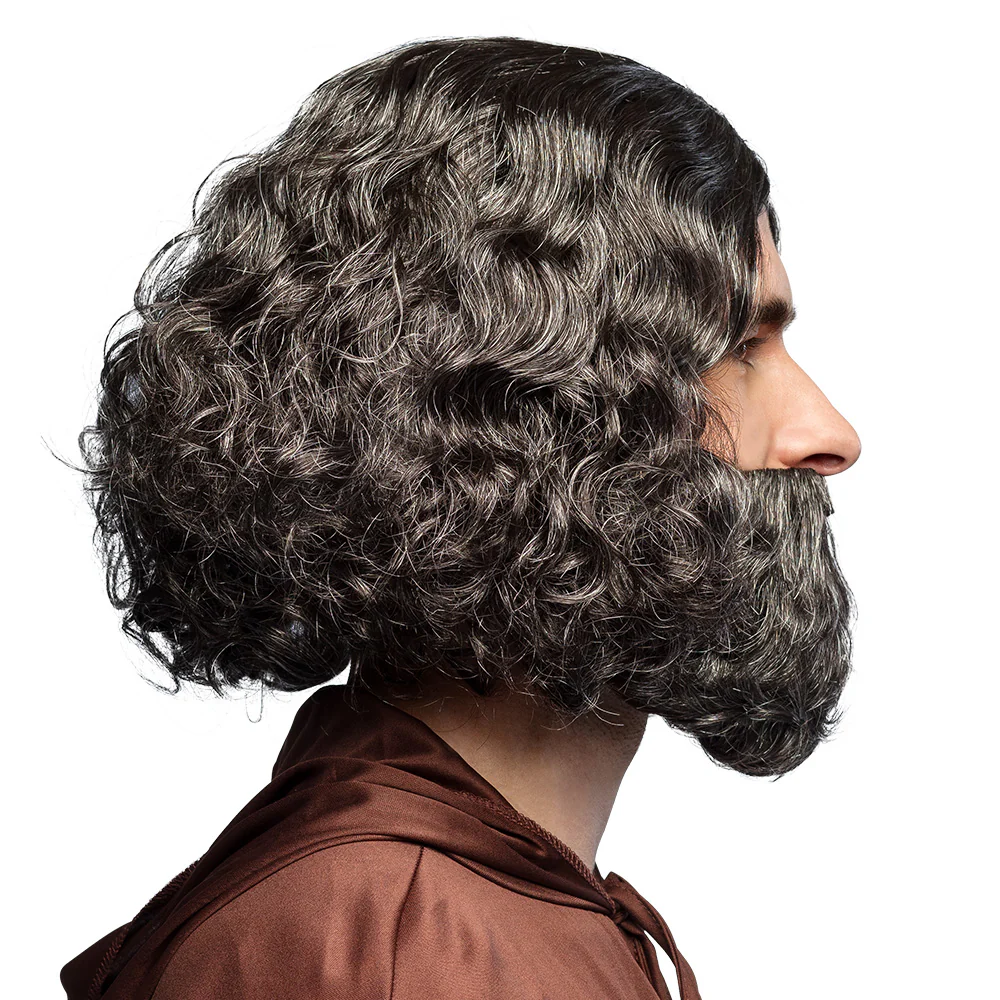 Pruik Joseph grijs met baard - Image 2