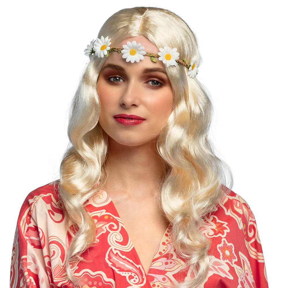 Hippie pruik Joy blond