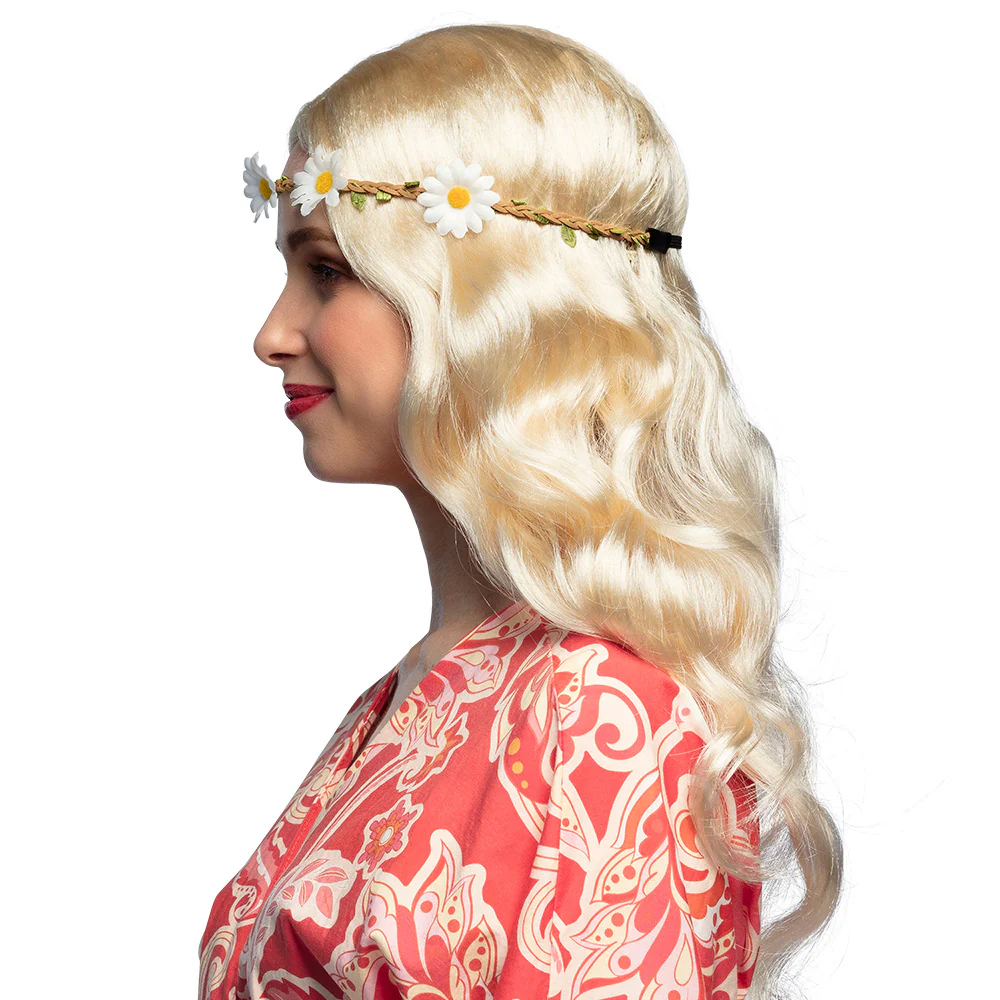 Hippie pruik Joy blond - Image 2