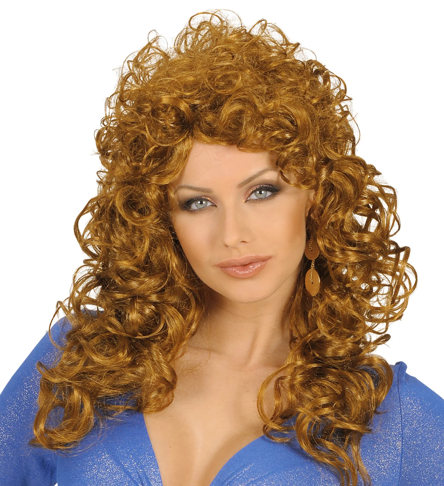 pruik krulpruik beauty bruin - Image 2