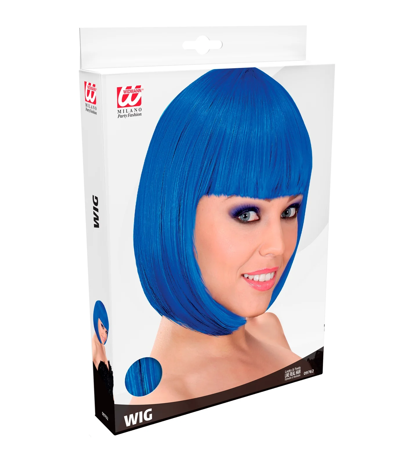 Blauwe boblijn pruik Lou Lou - Image 2