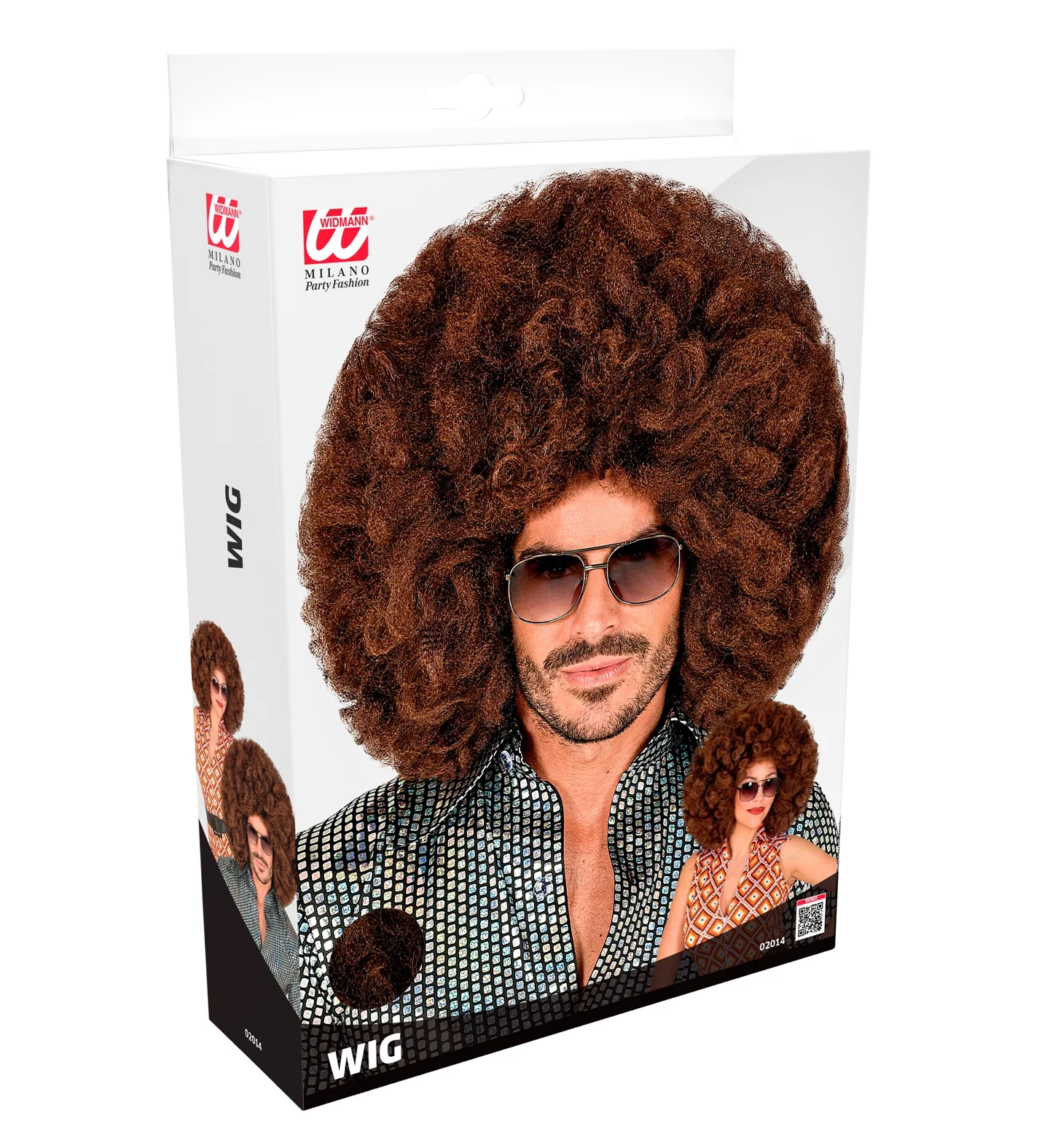 Afro pruik bruin groot - Image 6