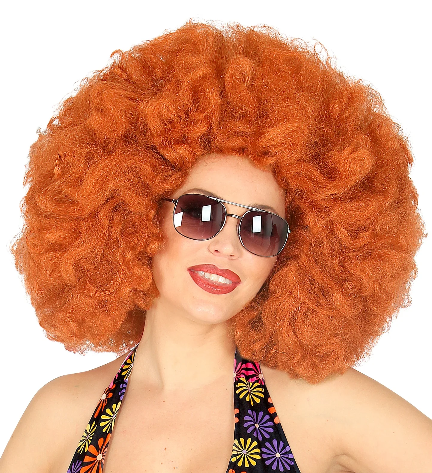 Afro pruik koper kleur groot - Image 4