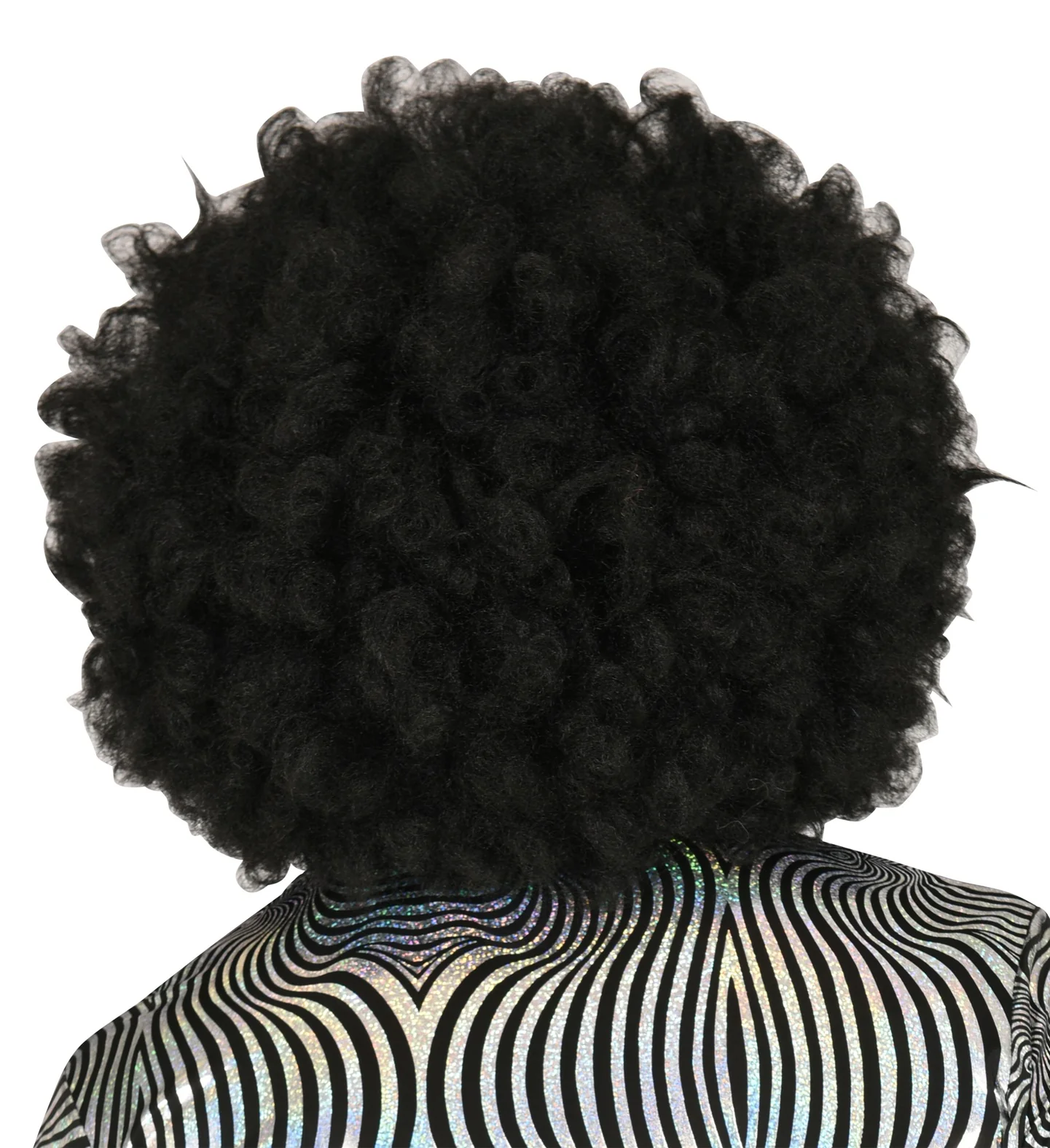 Afro pruik zwart groot - Image 3