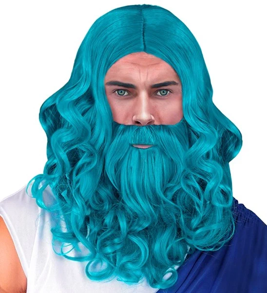 Pruik poseidon/neptunes met baard en snor Liv - Image 5