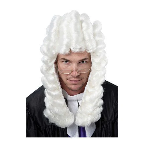 Pruik rechter Marcel wit