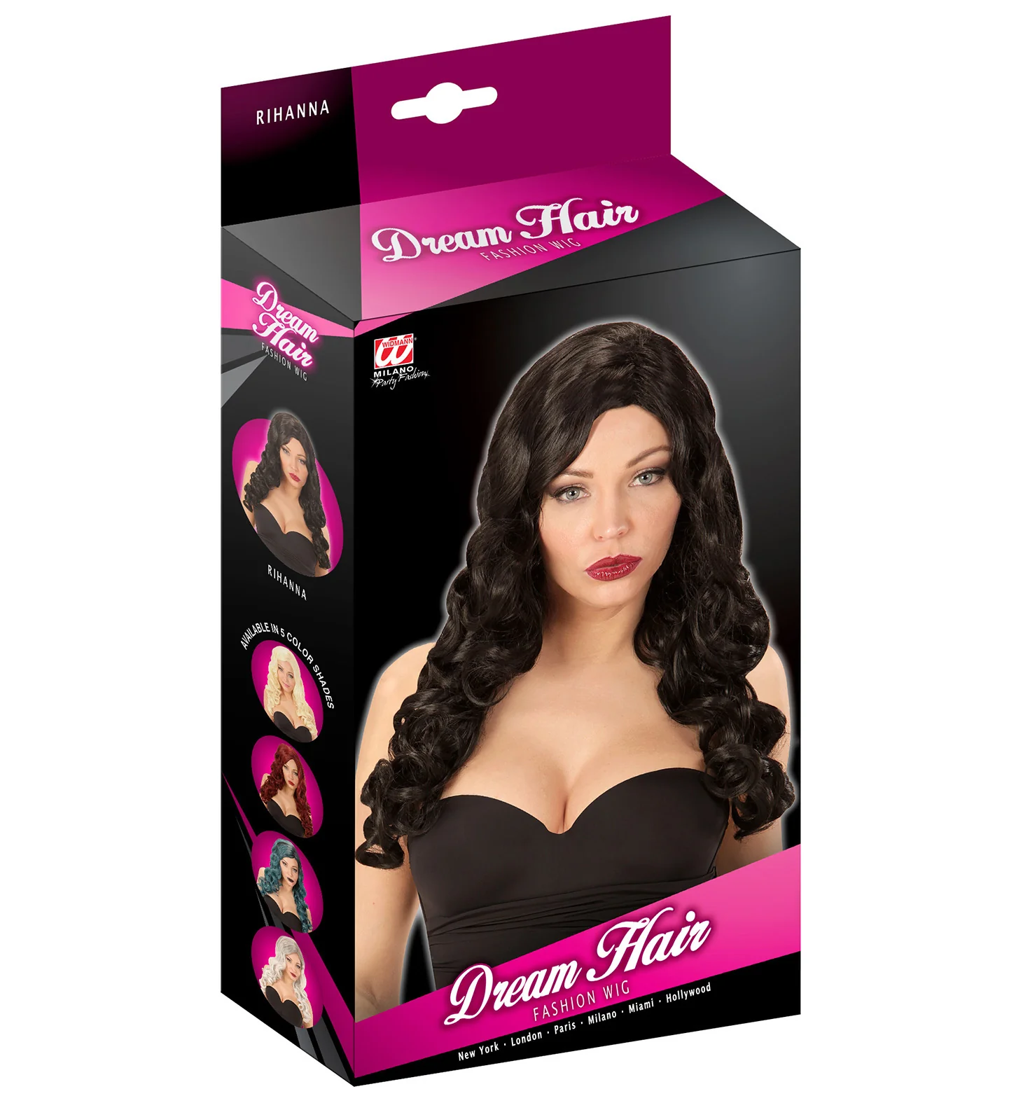 Pruik Rihanna zwart - Image 3