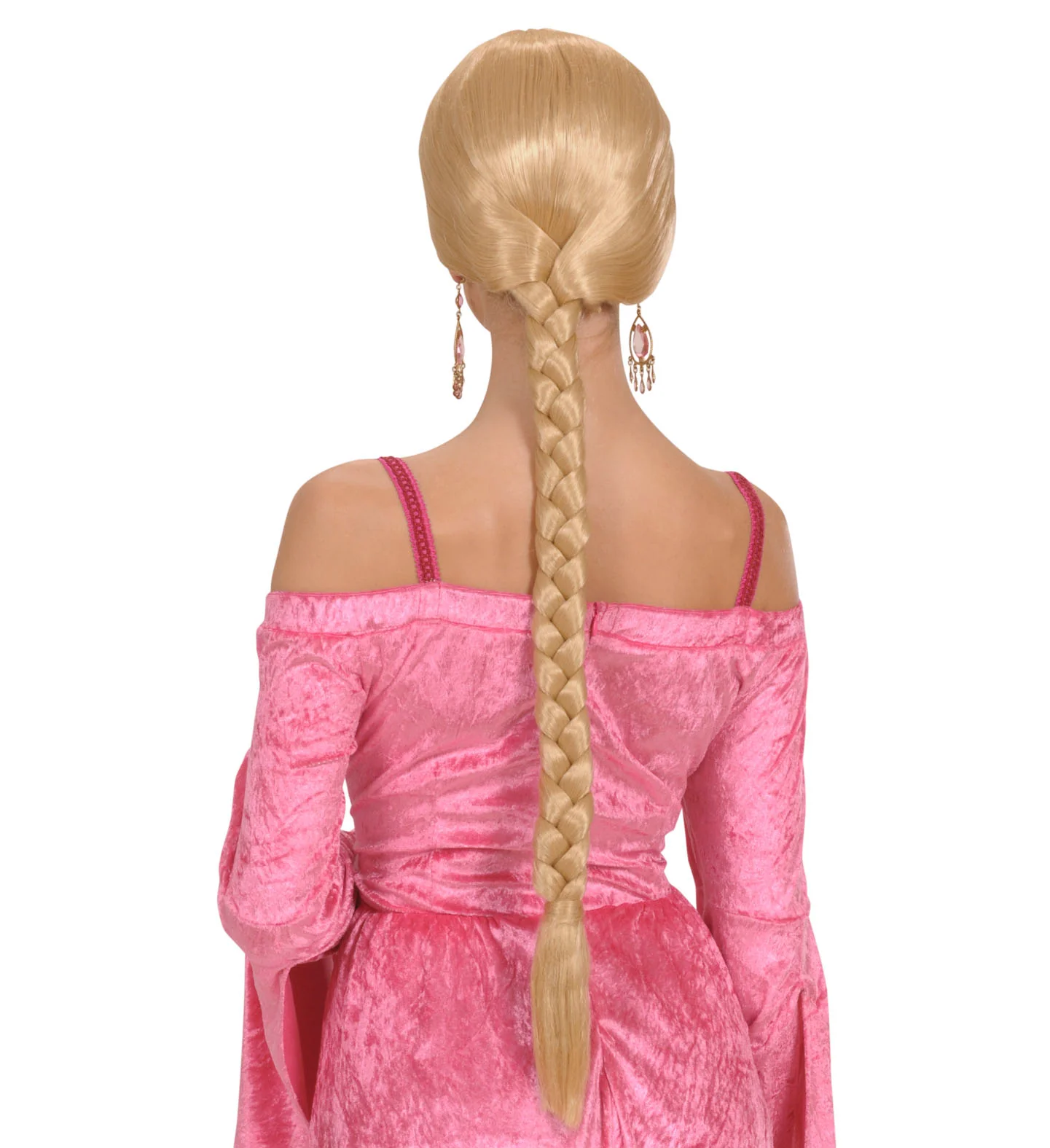 Kasteelvrouw pruik blonde vlecht - Image 2