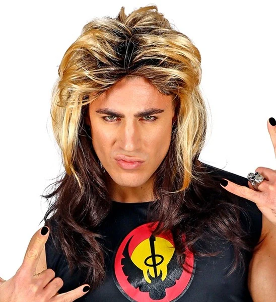 Pruik rocker 80's jaren Luke - Image 4