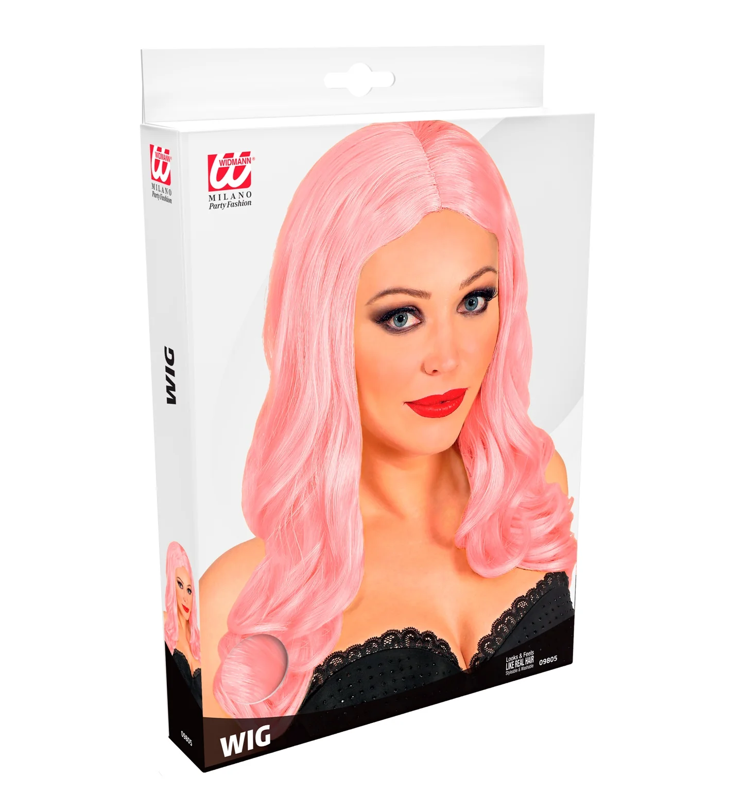 Pruik soft roze roxy - Image 2