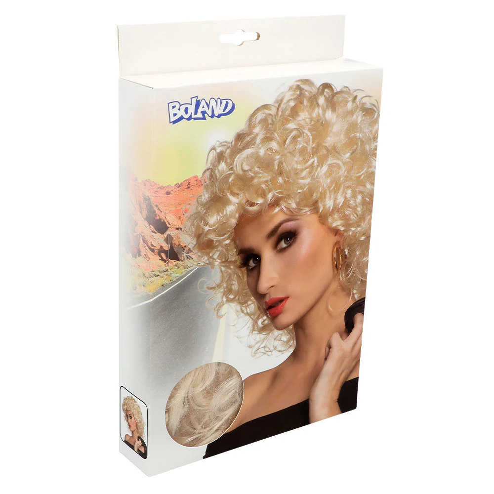 Pruik Sandy Grease blonde krullen - Image 2