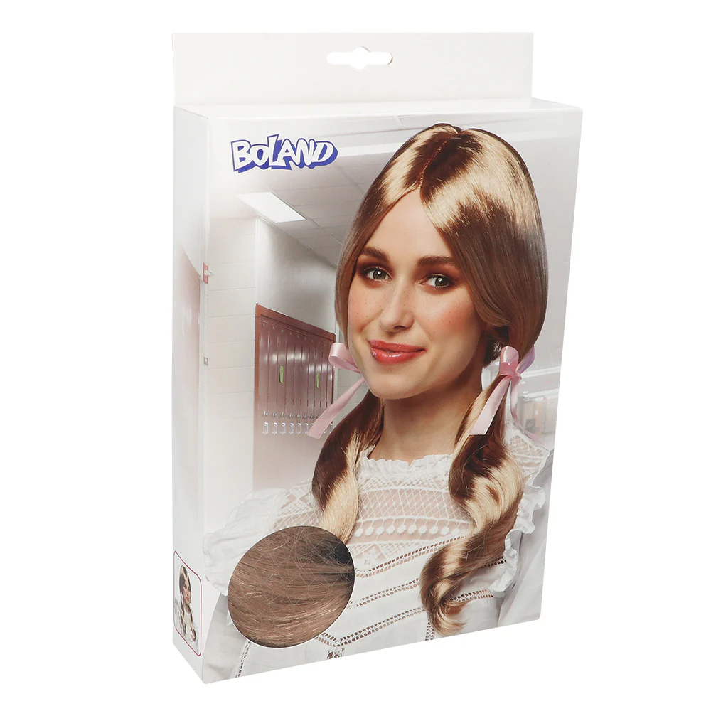 Pruik Schoolmeisje strawberry blond - Image 5