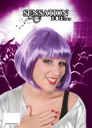 Pruik sensation boblijn paars - Image 2