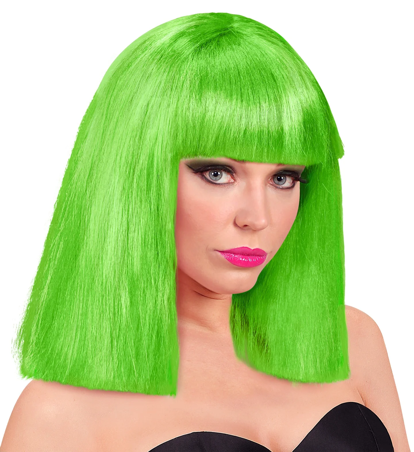 Pruik neon groen showgirl - Image 2
