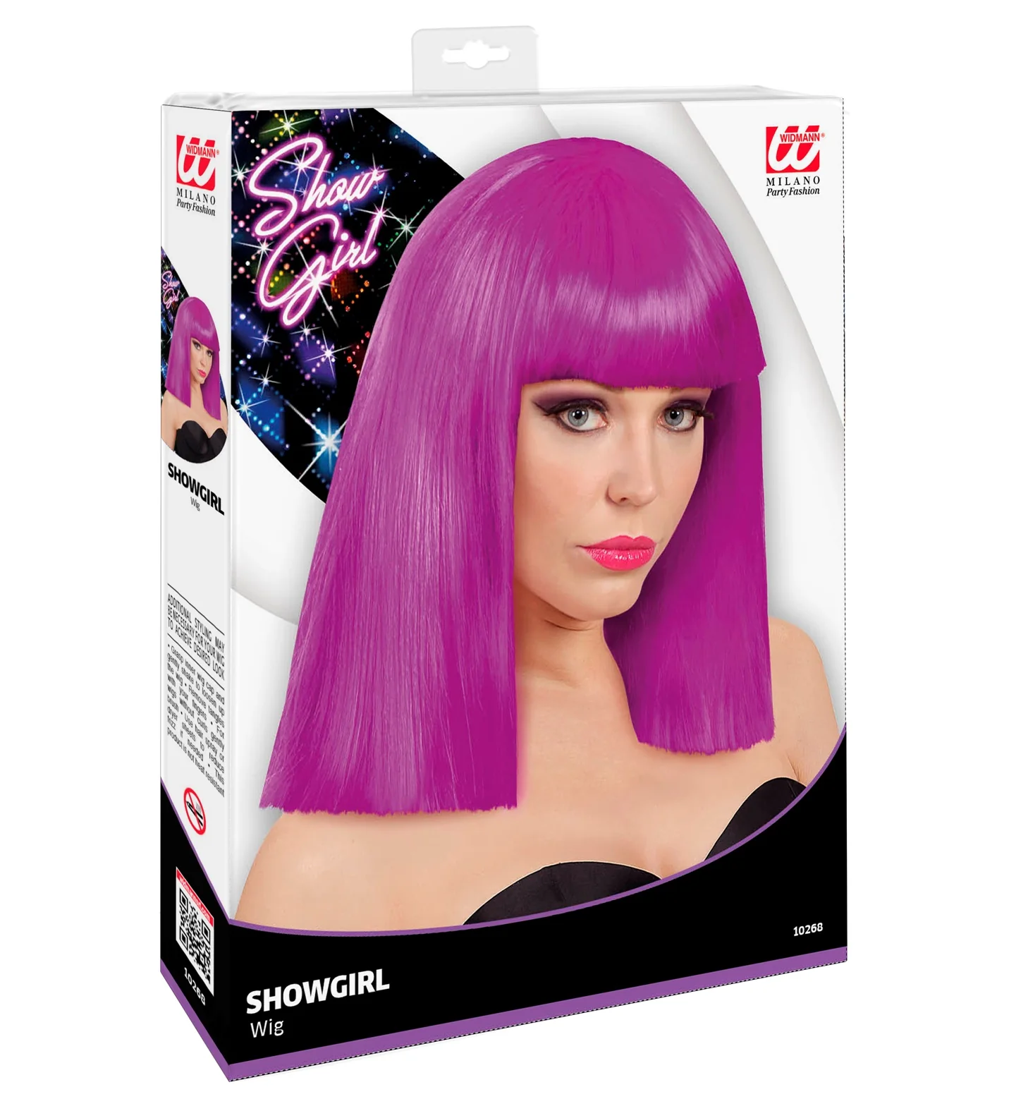 Paarse pruik showgirl - Image 2