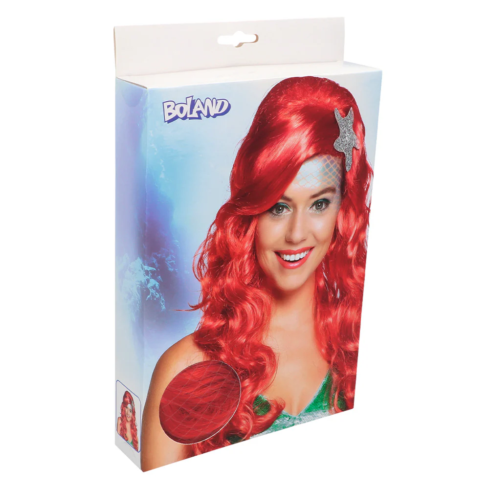 Zeemeermin pruik Sirena rood - Image 5
