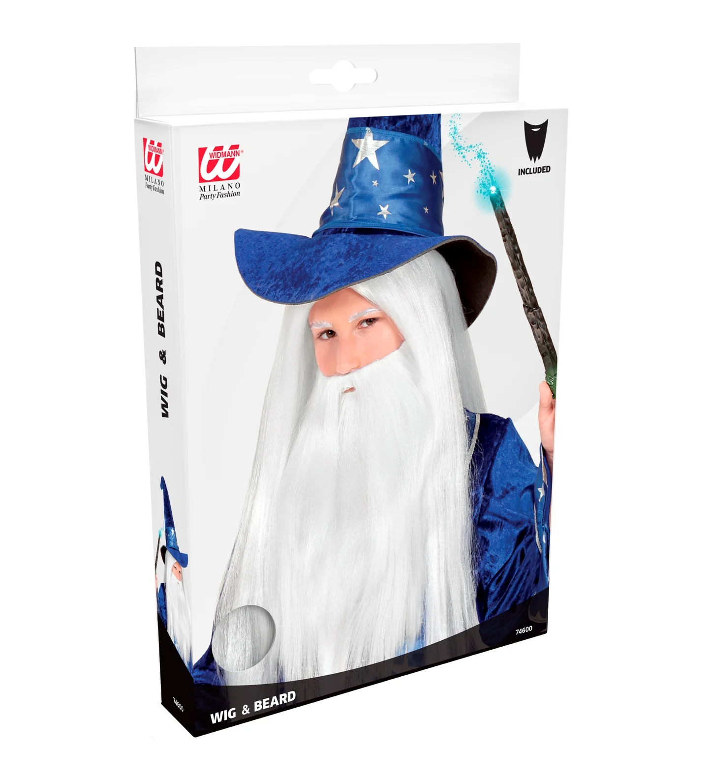 Pruik tovenaar met baard - Image 3