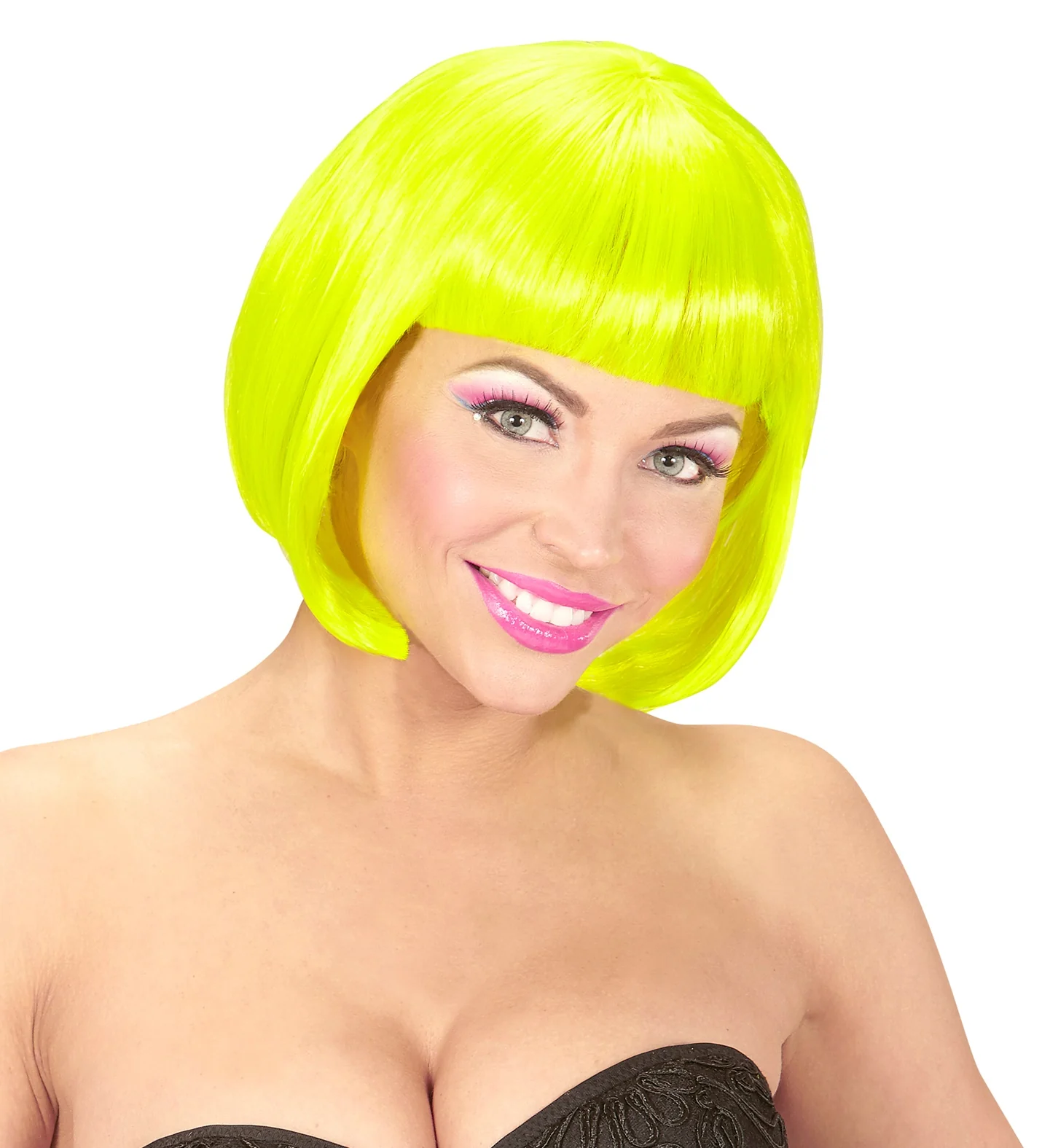 Pruik, Valentina Neon, Geel - Image 2