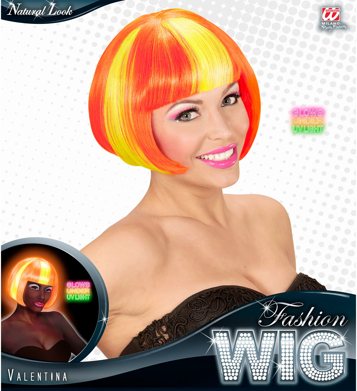 Pruik, Valentina Neon Geel/Oranje - Image 5