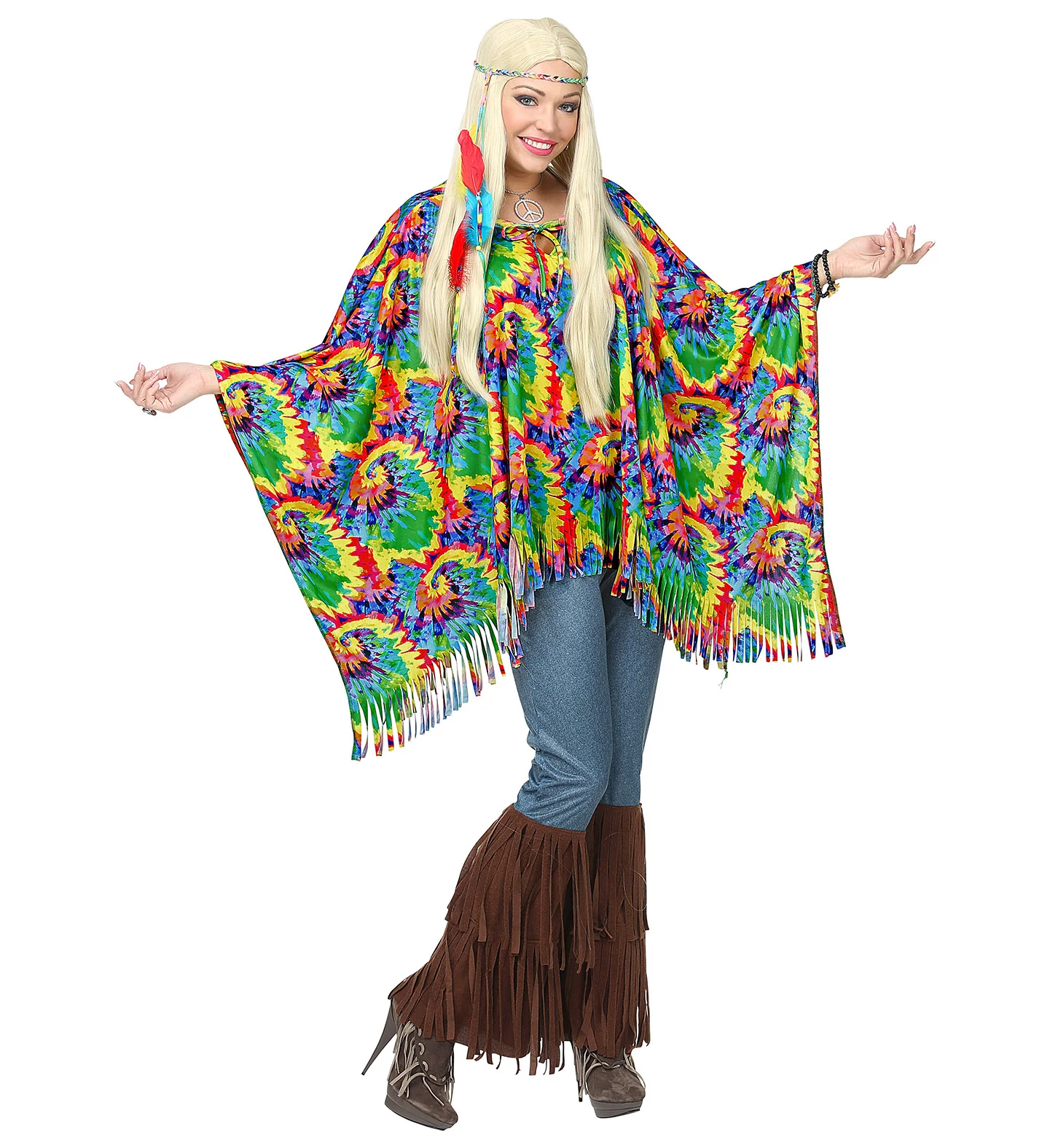 Hippie poncho psychedelisch - Image 3