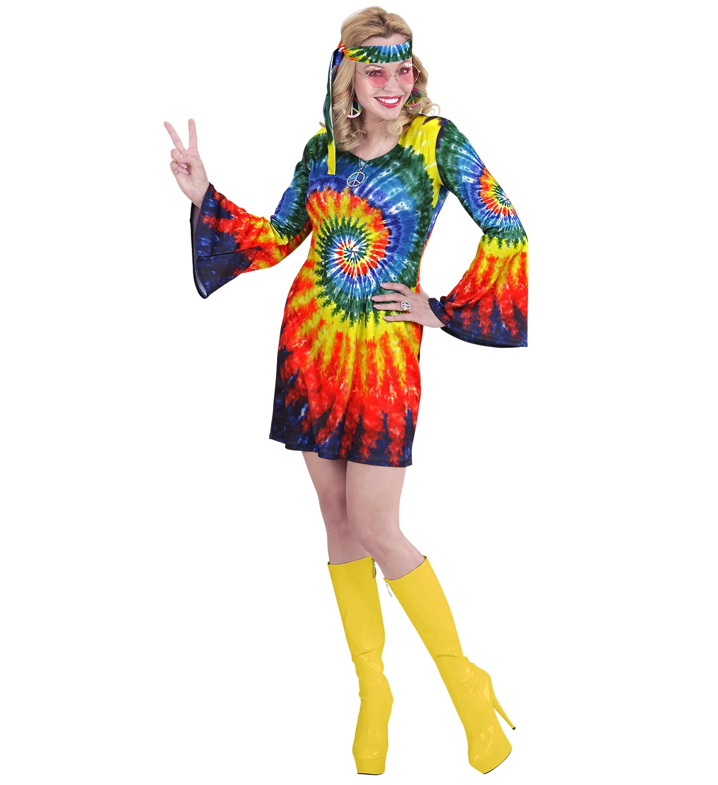 Psychedelische hippie jurk dames - Image 2