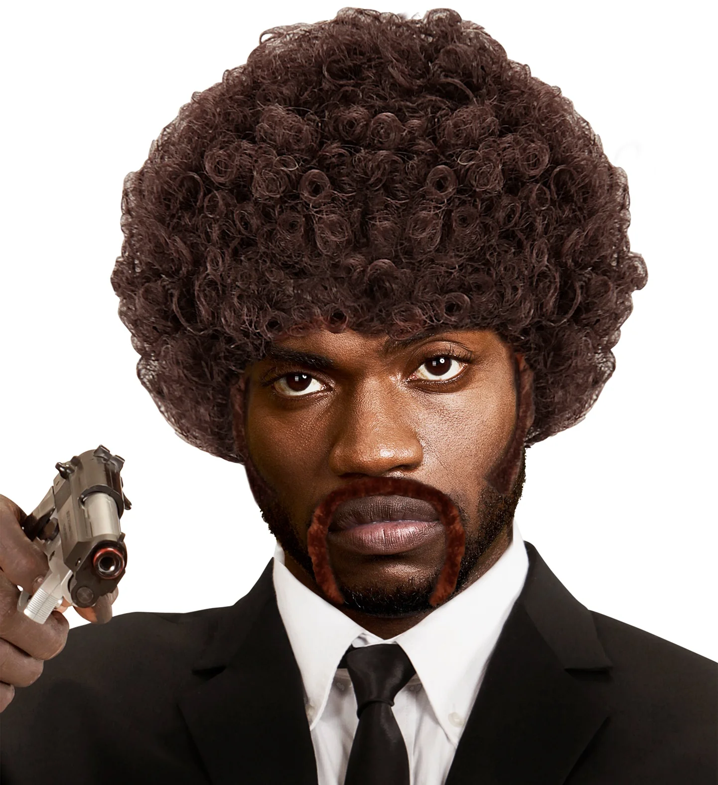 Pulp fiction pruik bruin - Image 2